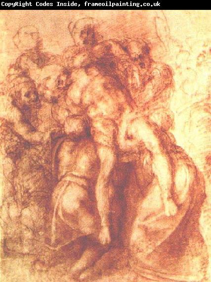 Michelangelo Buonarroti Study for a Deposition
